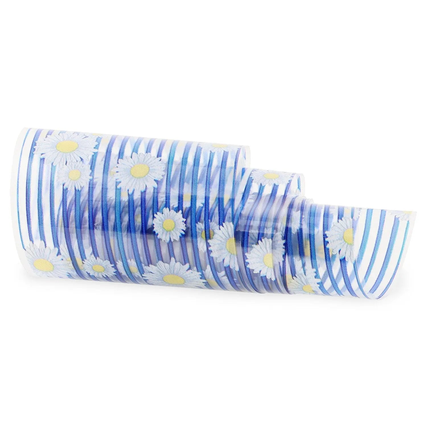 NF-043 Blue Striped Daisies - Transfer Foil Strip   Naio Nails