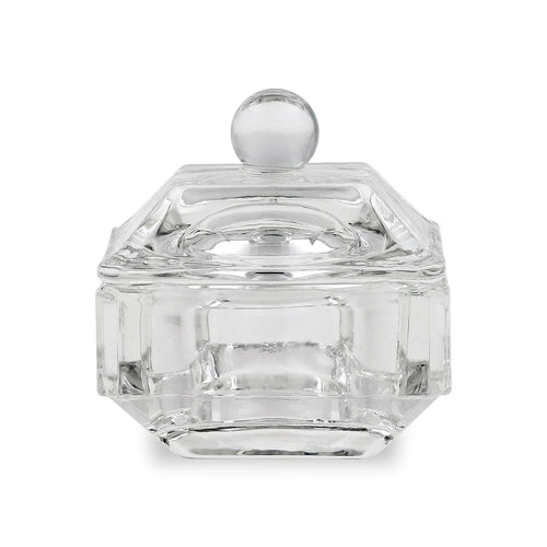 Plat et couvercle Dappen en cristal/verre - Forme carrée