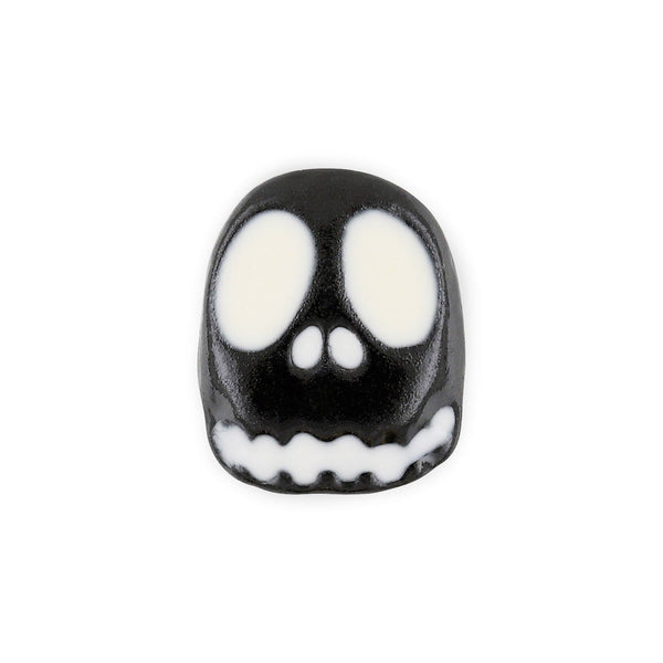 Pot van 4 Zwarte Skelet Gezicht Halloween Charms