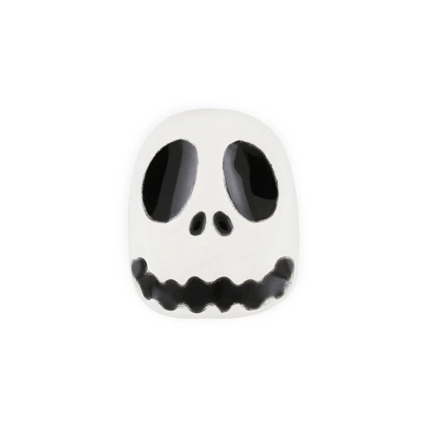 Pot of 4 White Skeleton Face Halloween Charms   Naio Nails