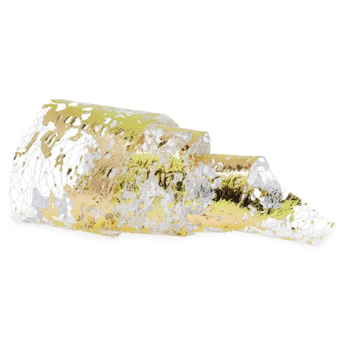 Rete bianca con foglia d'oro