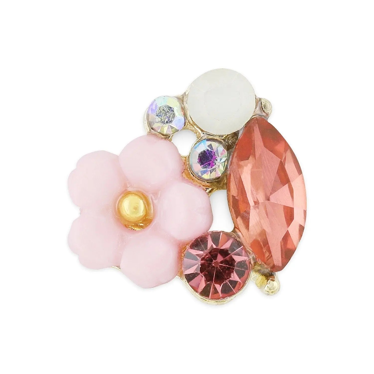 Pot of 10 Charms - Pink Floral   Naio Nails