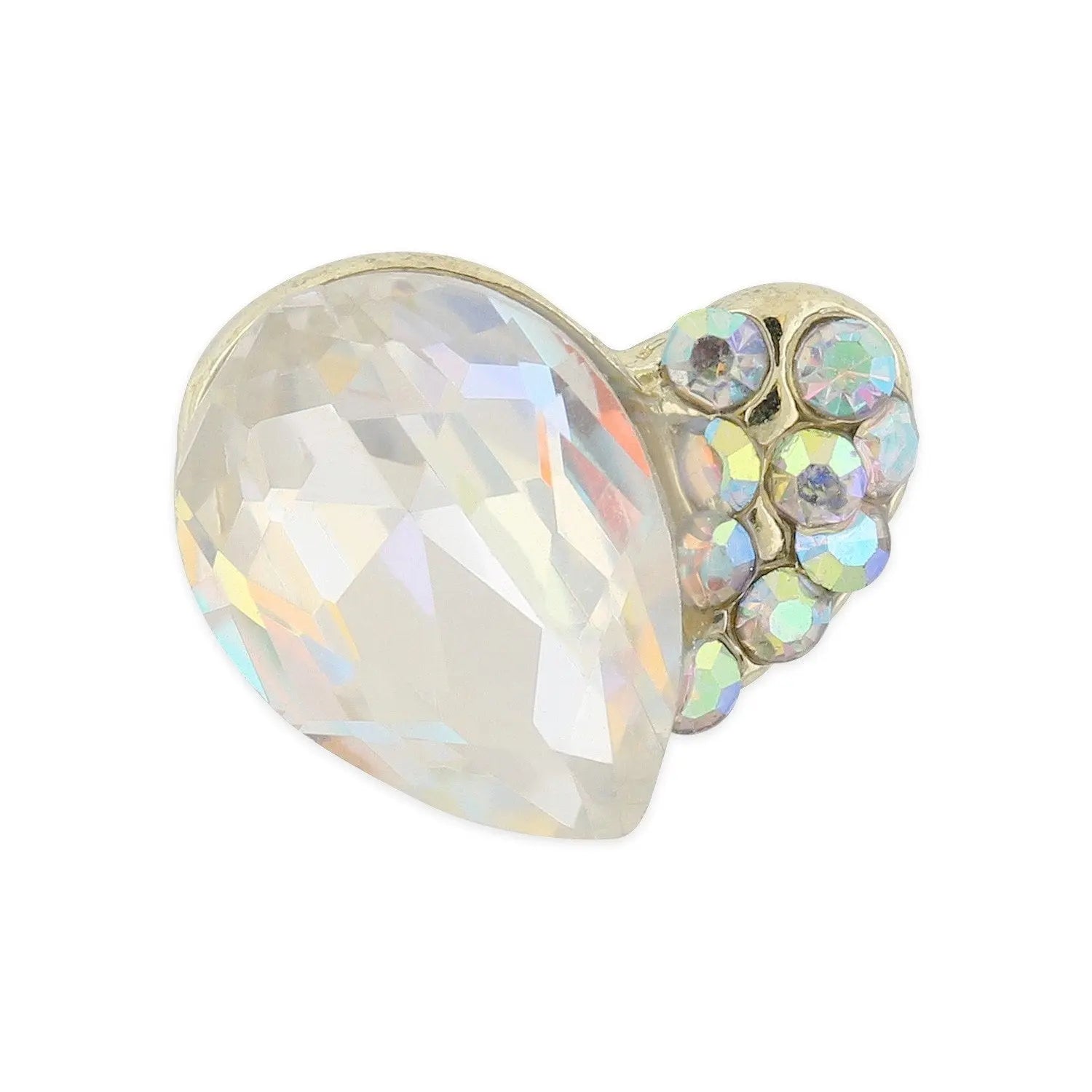 Pot of 10 Charms - Crystal Heart   Naio Nails