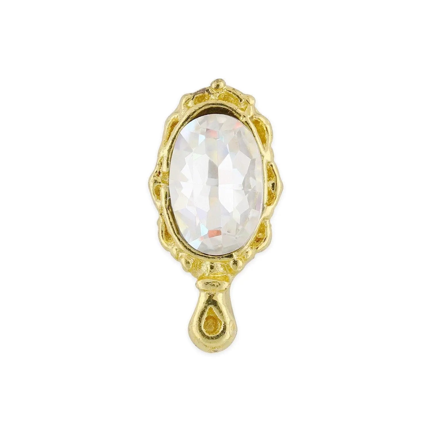 Pot of 10 Charms - Ornate Gold & AB Crystal   Naio Nails