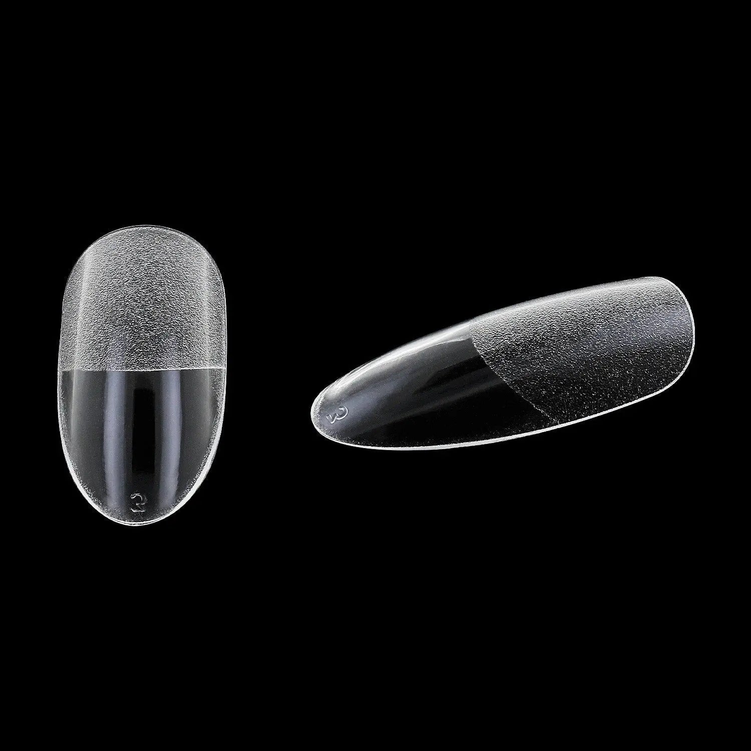 Full Cover Long Almond - Clear Nail Tips - 360 Tips   Naio Nails