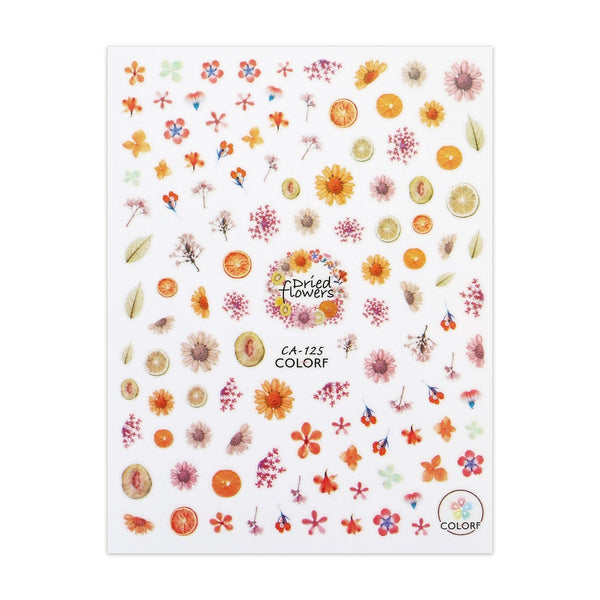 Stickerblad - Fruit & Bloemen