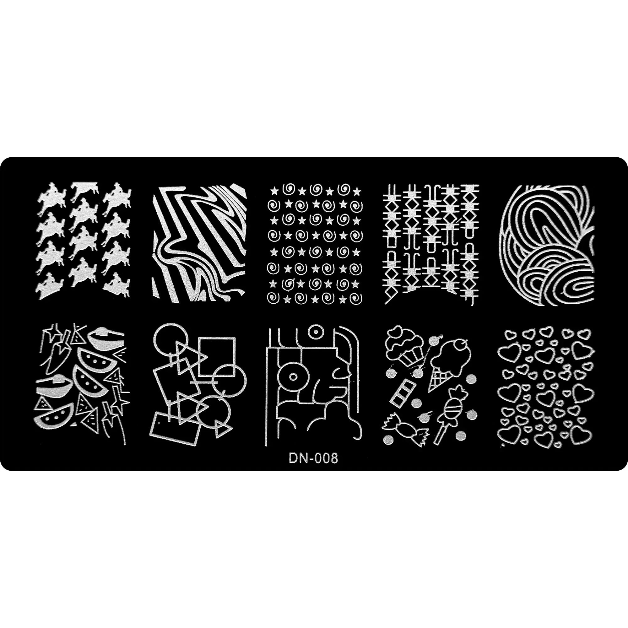 Stamping Plate - DN-008   Naio Nails