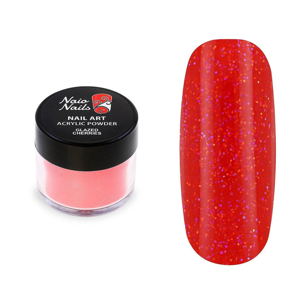 Poudre acrylique scintillante de cerises glacées - 12 g