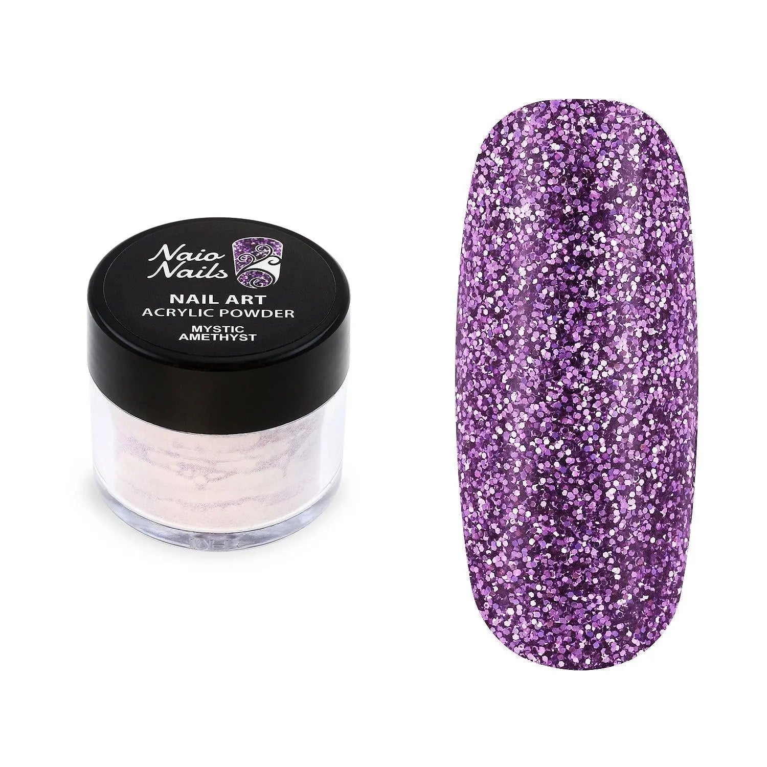 Mystic Amethyst Glitter Acrylic Powder - 12g   Naio Nails