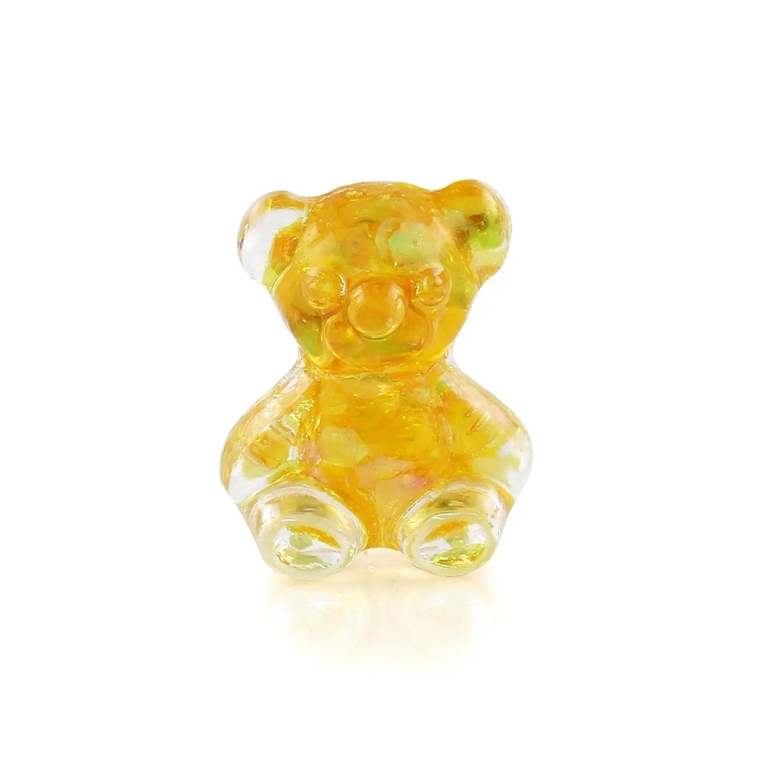 Pot of 5 Charms - Sunshine Yellow Glitter Teddybear   Naio Nails