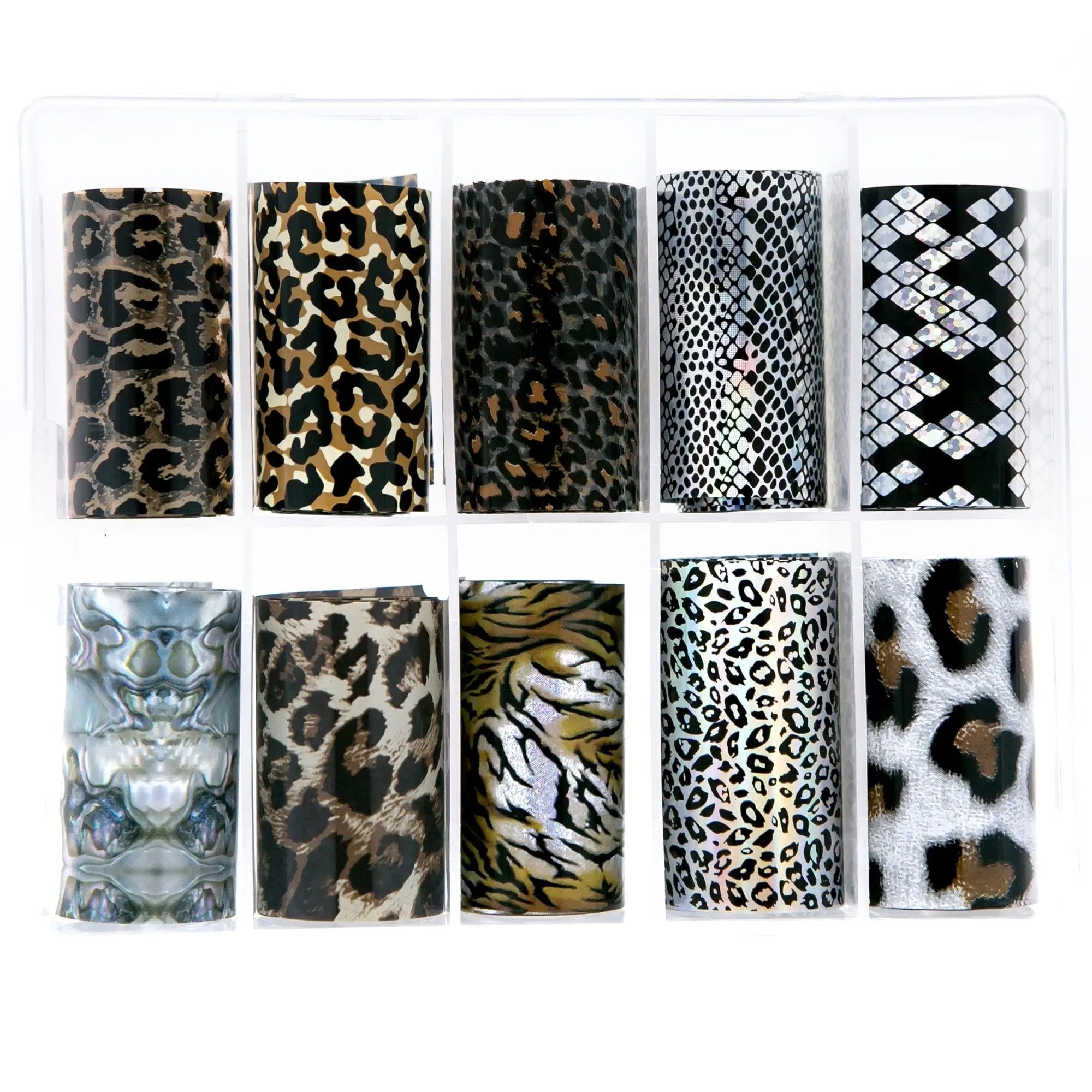 TFS-34 Metallic Animal & Snake Skin Foil Set   Naio Nails