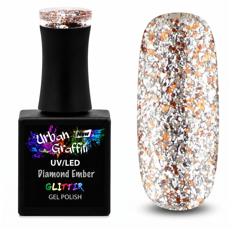 Diamond Ember - UGGP-A0911 Smalto Gel Glitter Argento e Oro Urban Graffiti 15ml