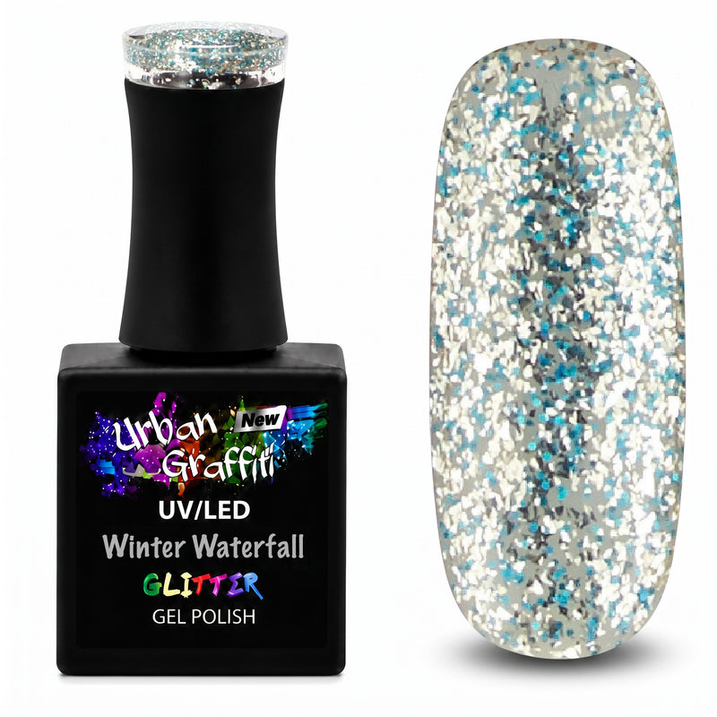Winter Waterfall - UGGP-A0912 Smalto Gel Glitter Blu e Argento Urban Graffiti 15ml