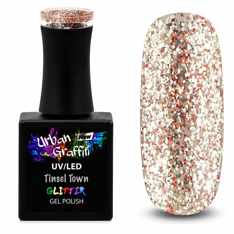 Tinsel Town - UGGP-A0913 Smalto Gel Glitter Oro e Rosso Urban Graffiti 15ml