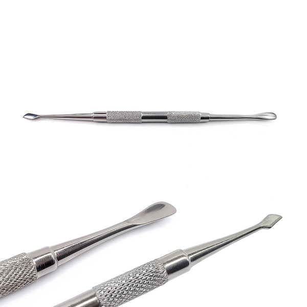Small Dual-Ended Stainless Steel Cuticle Pusher & Knife