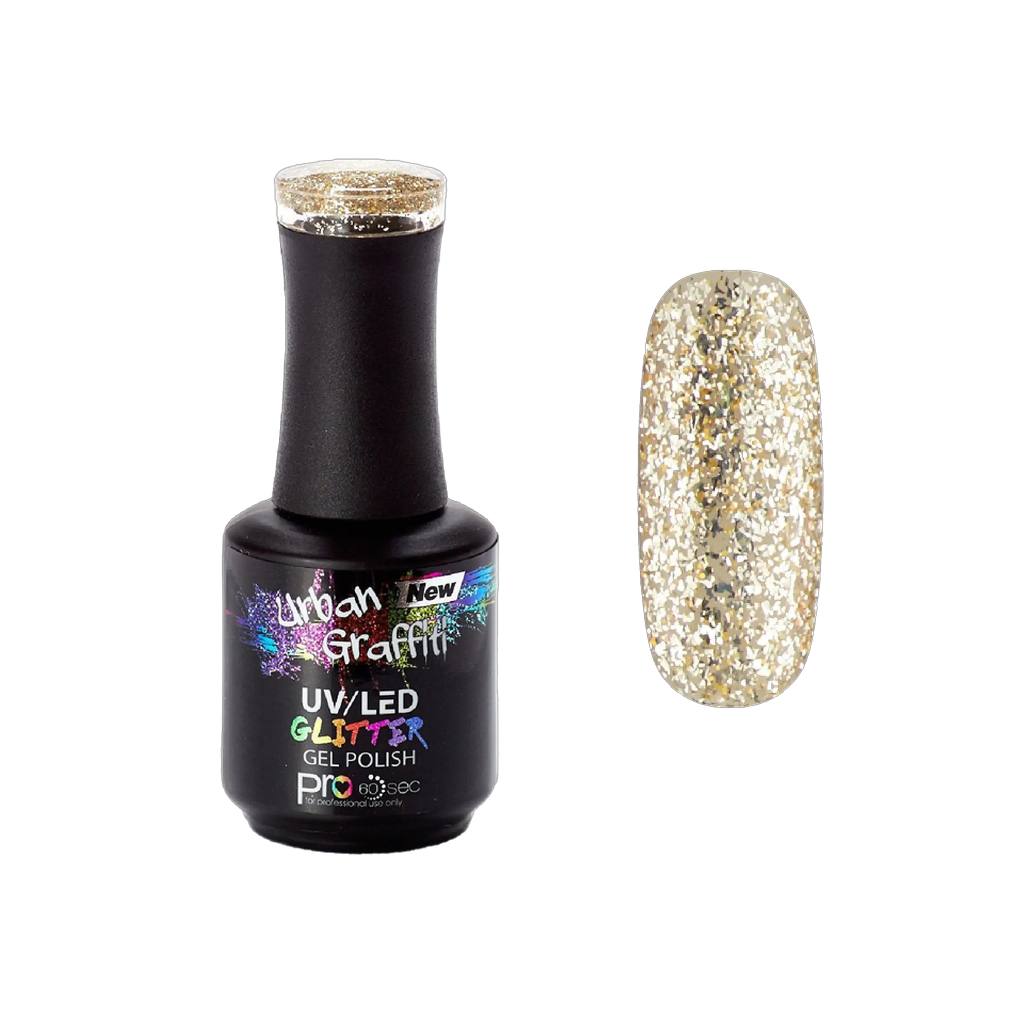 Sphinx - UGGP-A0917 Urban Graffiti - Gold Chunky Glitter Gel Polish - 15ml