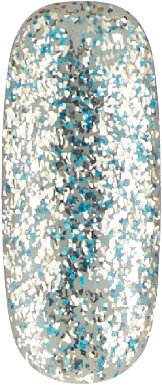 Winter Waterfall - UGGP-A0912 Urban Graffiti Blauwe en Zilveren Glitter Gel Nagellak 15ml