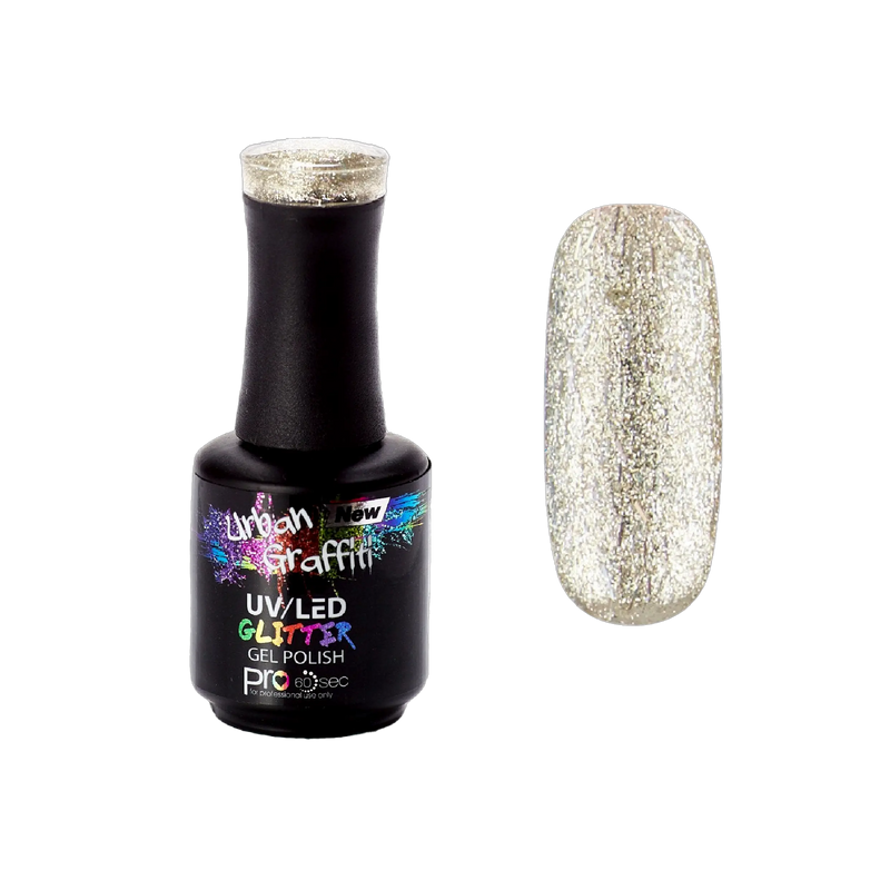 Disco Bal - UGGP-A0922 Urban Graffiti Zilveren Glitter Gel Nagellak 15ml