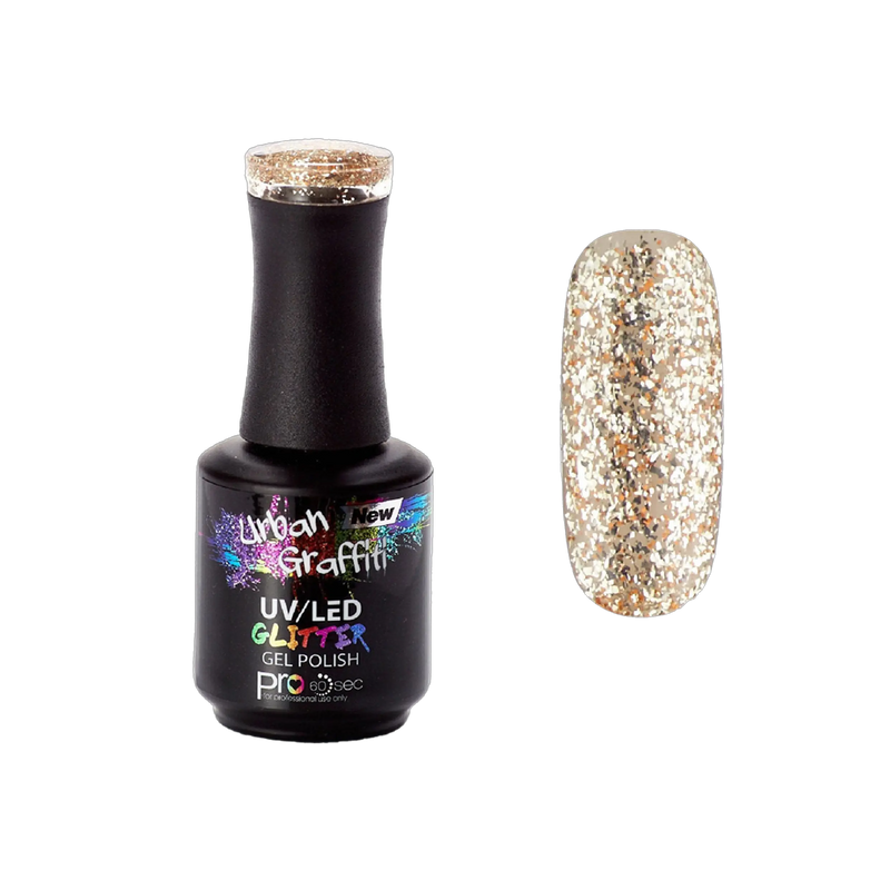 King Tut - UGGP-A0915 Urban Graffiti Gouden Glitter Gel Nagellak 15ml